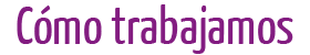 C&oacute;mo trabajamos